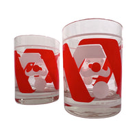 Load image into Gallery viewer, M.W. Periscope Mid-Century Mod Santa Double Old Fashion Glasses (Set of 2)
