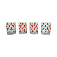 Load image into Gallery viewer, Cera Signed Mid-Century Red Cardinal Double Old Fashion Glasses (Set of 4)
