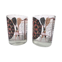 Load image into Gallery viewer, Georges Briard Signed Mid-Century Darts Double Old Fashion Glasses (Set of 2)
