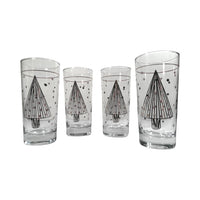 Load image into Gallery viewer, Culver Mid-Century Silver and Gold Christmas Tree Glasses (Set of 4)
