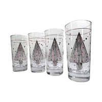 Load image into Gallery viewer, Culver Mid-Century Silver and Gold Christmas Tree Glasses (Set of 4)
