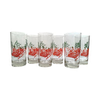 Load image into Gallery viewer, Vintage Santa and Sleigh Holiday Greetings Glasses (Set of 6)
