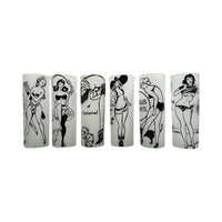Load image into Gallery viewer, Vintage Pin Up Girl Tall Collings Glasses (Set of 6)
