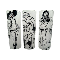 Load image into Gallery viewer, Vintage Pin Up Girl Tall Collings Glasses (Set of 6)
