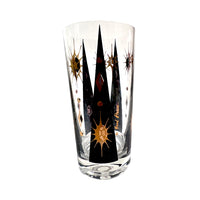 Load image into Gallery viewer, Fred Press Signed Mid-Century Black Atomic Burst Highball Glasses (Set of 4)
