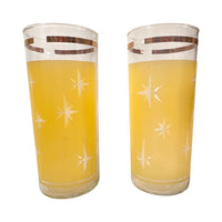 Load image into Gallery viewer, Bartlett Collins Mid-Century Yellow Atomic North Star Collins Glasses (Set of 2)
