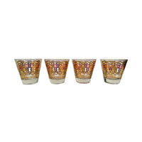 Load image into Gallery viewer, Fred Press Signed Mid-Century Pink and Gold Cocktail Glasses (Set of 4)
