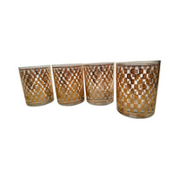 Load image into Gallery viewer, Culver Mid-Century Golden Square Double Old Fashion Glasses (Set of 4)
