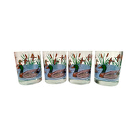 Load image into Gallery viewer, Georges Briard Signed Mid-Century Marsh Ducks Double Old Fashion Glasses (Set of 4)
