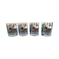 Load image into Gallery viewer, Georges Briard Signed Mid-Century Marsh Ducks Double Old Fashion Glasses (Set of 4)
