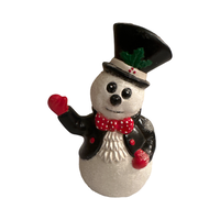 Load image into Gallery viewer, Ceramic Snowman with Black Hat
