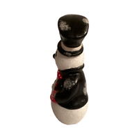 Load image into Gallery viewer, Ceramic Snowman with Black Hat
