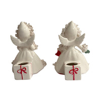 Load image into Gallery viewer, Holt Howard 1958 Spaghetti Trimmed Angel Candle Holders (Set of 2)
