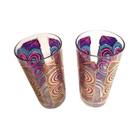 Load image into Gallery viewer, Georges Briard Signed Mid-Century Peacock Glasses (Set of 2)
