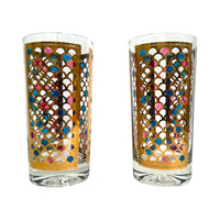 Load image into Gallery viewer, Georges Briard Signed Mid-Century Mosaic Highball Glasses (Set of 2)
