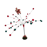 Load image into Gallery viewer, MCM Flocked Bouncing Santa Table Mobile
