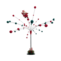 Load image into Gallery viewer, MCM Flocked Bouncing Santa Table Mobile
