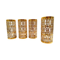 Load image into Gallery viewer, Imperial Glass Shoji 22-Karat Gold Mid-Century Highball Glasses (Set of 4)
