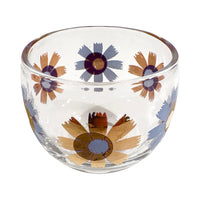 Load image into Gallery viewer, Federal Glass Mid-Century Field of Daisies Small Roly Poly Whiskey Glasses (Set of 4)
