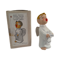 Load image into Gallery viewer, Sterling Novelty Papier Mach Angel Choir Boy with Song Sheet
