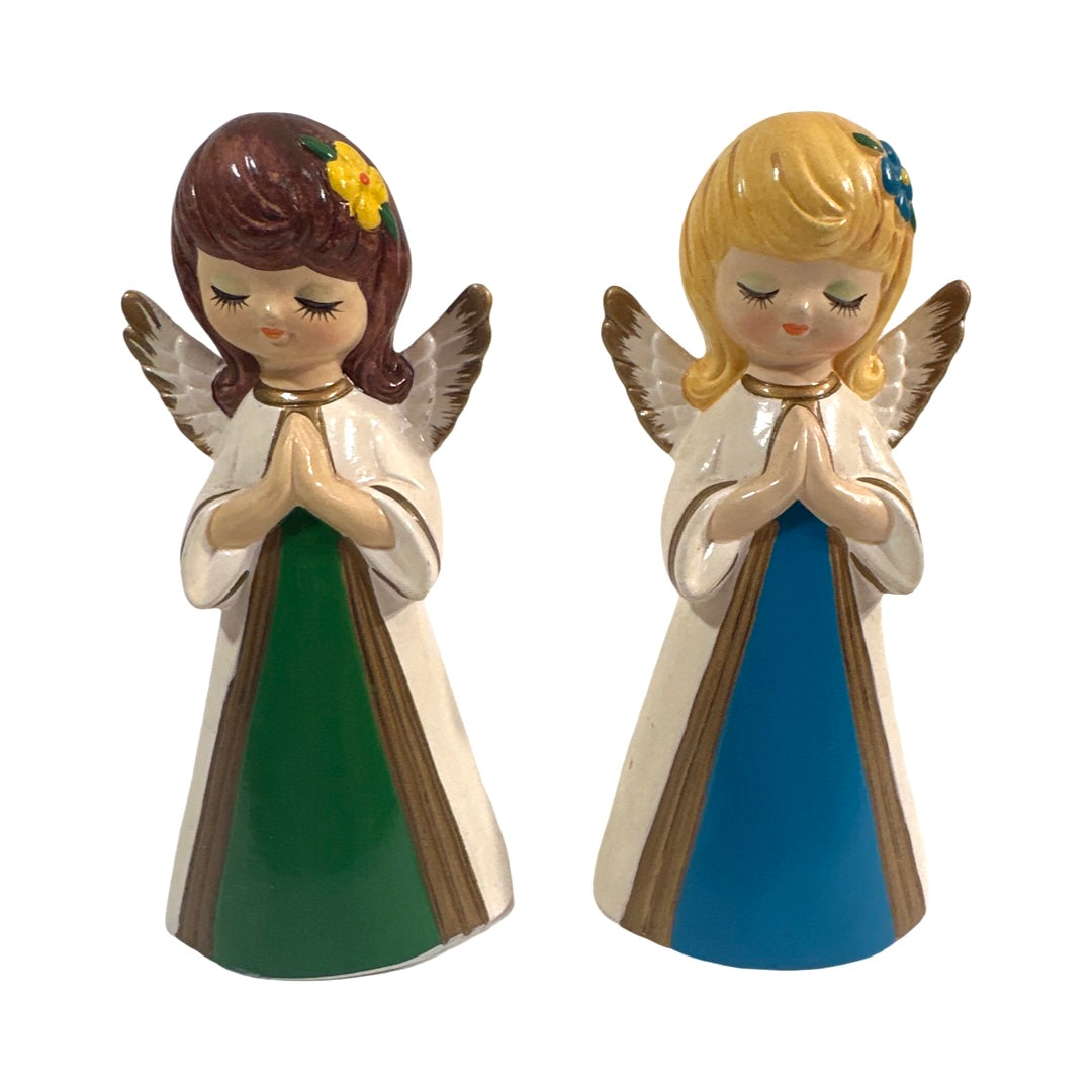 Mid-Century Praying Angels Figures (Set of 2)