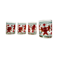 Load image into Gallery viewer, Culver Signed Holiday Carnival Double Old Fashion Glasses (Set of 4)
