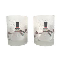 Load image into Gallery viewer, Culver Signed Mid-Century Melting Frosty The Snowman Double Old Fashion Glasses (Set of 2)
