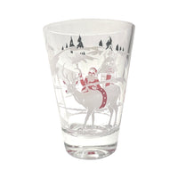Load image into Gallery viewer, Mid-Century Santa and Rudolph at North Pole Whiskey Glasses (Set of 6)
