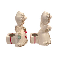 Load image into Gallery viewer, Holt Howard 1960 Gold Trimmed Angel Candle Holders (Set of 2)
