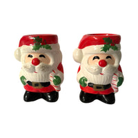 Load image into Gallery viewer, Vintage 1970&#39;s Santa Candle Holder (Set of 2)
