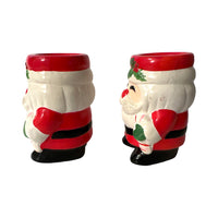 Load image into Gallery viewer, Vintage 1970&#39;s Santa Candle Holder (Set of 2)
