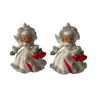 Load image into Gallery viewer, Holt Howard 1961 Spaghetti Trimmed Angel Candle Holders (Set of 2)
