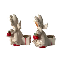 Load image into Gallery viewer, Holt Howard 1961 Spaghetti Trimmed Angel Candle Holders (Set of 2)
