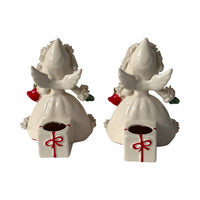 Load image into Gallery viewer, Holt Howard 1961 Spaghetti Trimmed Angel Candle Holders (Set of 2)
