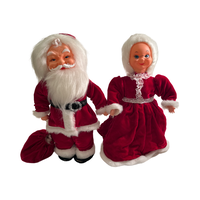 Load image into Gallery viewer, Vintage Homemade Mr and Mrs Santa Claus
