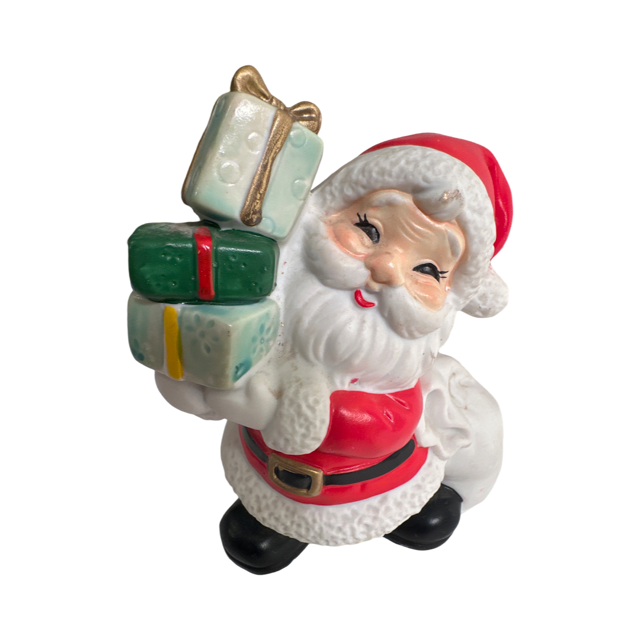 Vintage Ron Gordan Santa with Presents Bank Figurine