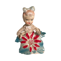 Load image into Gallery viewer, Vintage Napco Poinsettia Angel Figure
