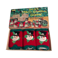 Load image into Gallery viewer, Vintage 1969 Dan Dee Merry Snowman Coasters (Set of 6)
