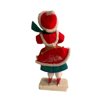 Load image into Gallery viewer, Mid-Century Christmas Felt Cloth Skater Girl Doll
