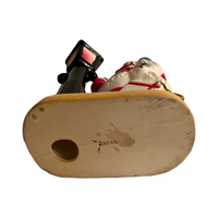 Load image into Gallery viewer, Vintage Santa with Presents by Lamp Post Figurine
