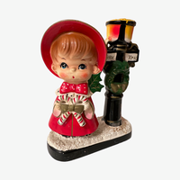 Load image into Gallery viewer, Vintage Blume Girl with Candy Canes Candle Holder
