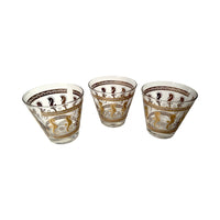 Load image into Gallery viewer, Fred Press Signed Mid-Century 22-Karat Gold Seahorse Old Fashion Glasses (Set of 3)
