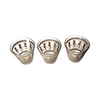 Load image into Gallery viewer, Fred Press Signed Mid-Century 22-Karat Gold Seahorse Old Fashion Glasses (Set of 3)
