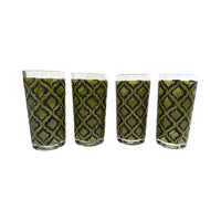 Load image into Gallery viewer, Starlyte Mid-Century Black and Avocado Moroccan Style Highball Glasses (Set of 4)
