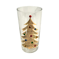 Load image into Gallery viewer, Culver Signed Mid-Century Jeweled Christmas Tree Highball Glasses (Set of 2)
