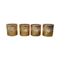 Load image into Gallery viewer, Culver Mid-Century Aurora Golden Glasses (Set of 4)
