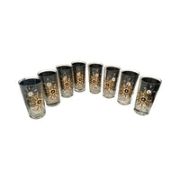 Load image into Gallery viewer, Helen Conroy Mid-Century Golden Snowflake Kaleidoscope Glasses (Set of 8)

