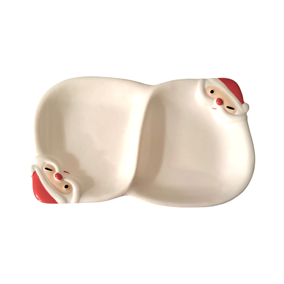 Napco Winking Santa Divided Vintage Candy Dish