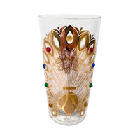Load image into Gallery viewer, Culver Signed Mid-Century 22-Karat Gold Peacock Highball Glass

