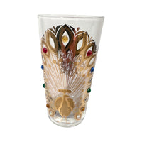 Load image into Gallery viewer, Culver Signed Mid-Century 22-Karat Gold Peacock Highball Glass
